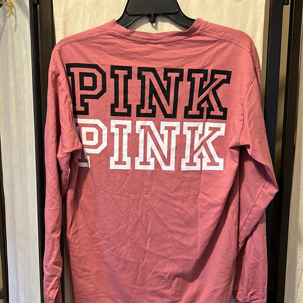 PINK oversized long sleeve shirt